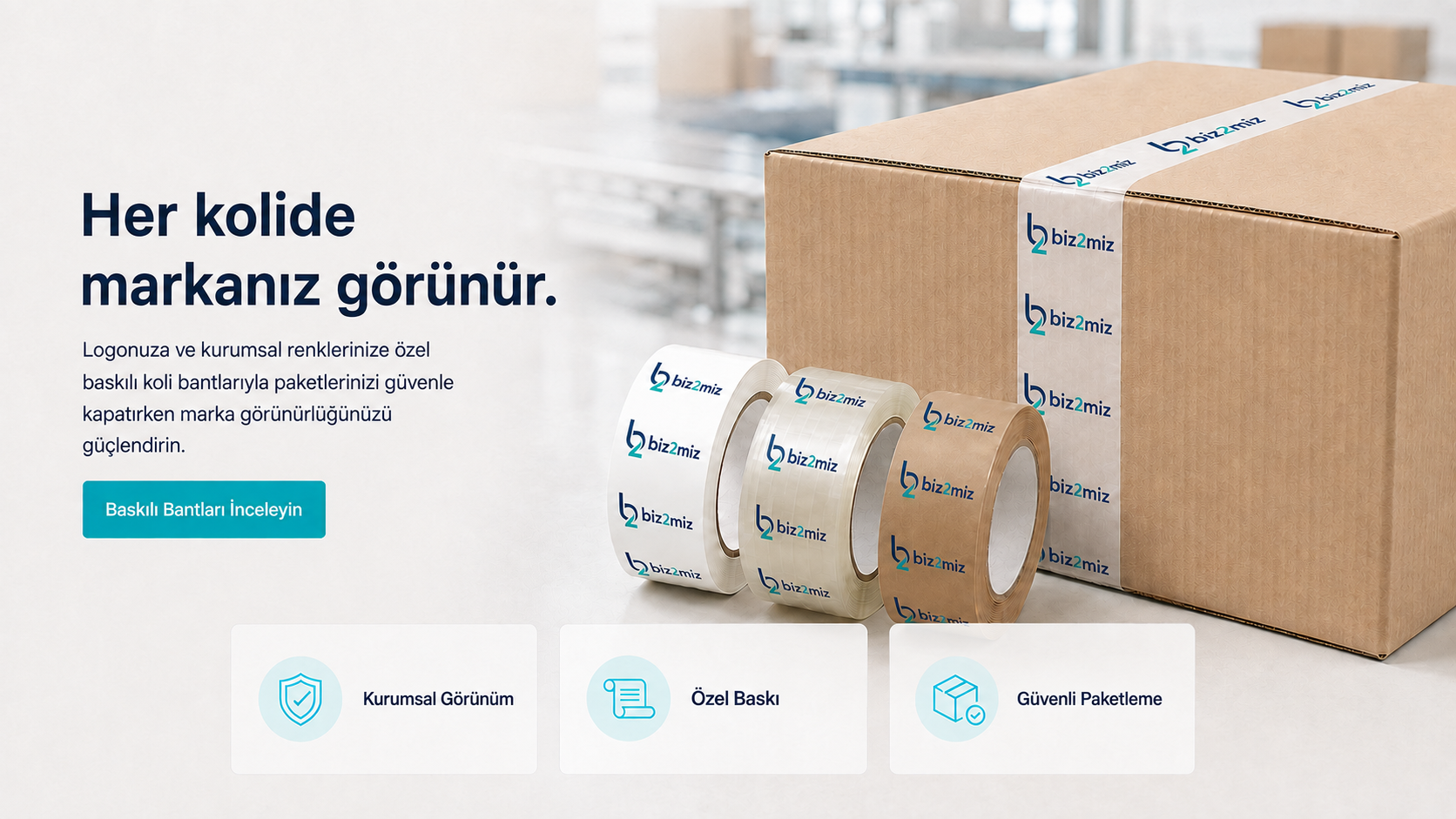 Biz2miz baskılı koli bandı koleksiyonu